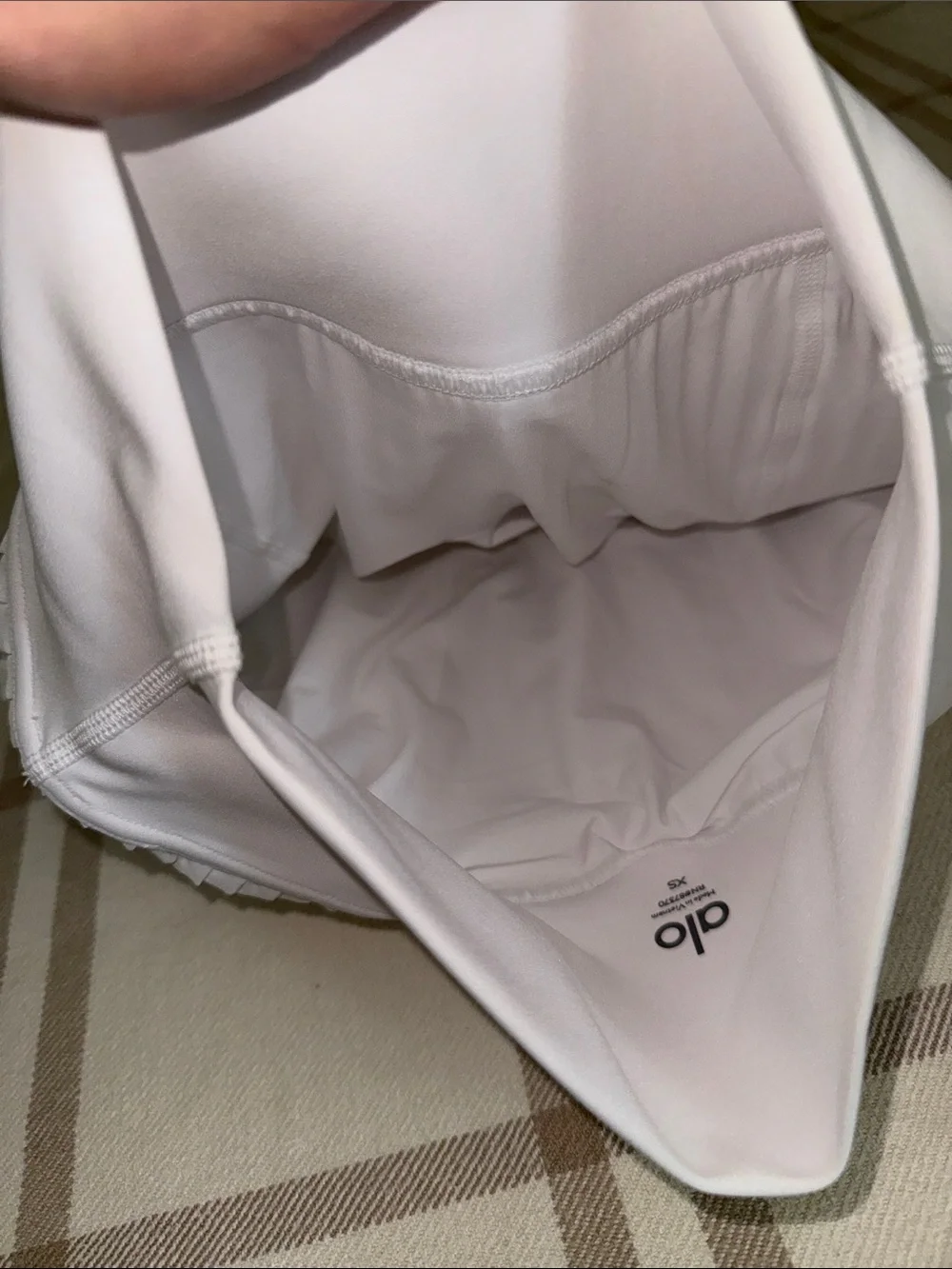 ALO Classic White Pleated Tennis Skirt